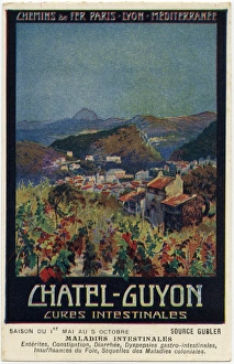 French Railways Promo card - Chatel-Guyon Spa Retreat French Railways Promo card - Chatel-Guyon Spa Retreat
