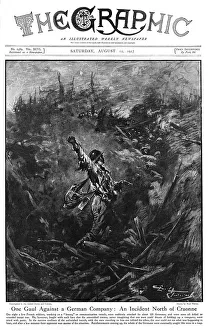 French soldier fights off German attack, Craonne French soldier fights off German attack, Craonne