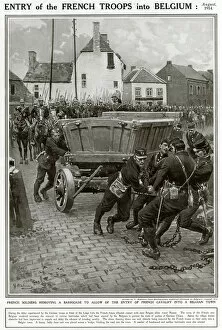 Images Dated 2nd December 2015: French soldiers remove barricade