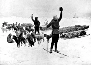 Fridtjof Nansen and Hjalmar Johansen head for the North Pole Fridtjof Nansen and Hjalmar Johansen head for the North Pole