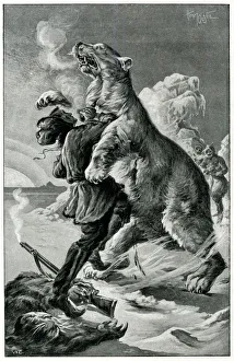 Frontispiece illustration, The Ice Desert, by Jules Verne Frontispiece illustration, The Ice Desert, by Jules Verne