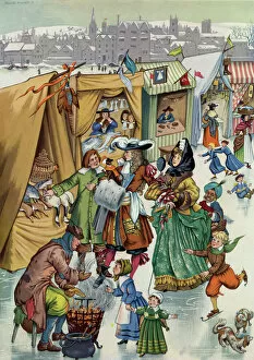 Frost Fair on the Thames by Pauline Baynes