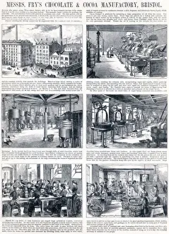 Frys Chocolate and Cocoa Manufactory Print, Bristol 1884