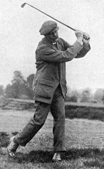 Full-iron shot - golfer James Braid in action Full-iron shot - golfer James Braid in action