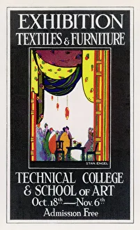 <b class=qtipBold><figcaption>Furniture Exhibition</figcaption></b><br>Poster for an Exhibition of Textiles and Furniture designed by students of Bradford School of Arts & Crafts (1 of 2)<br><em>© Mary Evans Picture Library</em> Furniture Exhibition