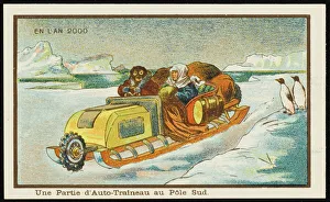 Futuristic snowmobile at the South Pole Futuristic snowmobile at the South Pole