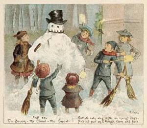 <b class=qtipBold><figcaption>Game/Winter/Snowman 19C</figcaption></b><br>Six children admire the snowman they've made<br><em>© Mary Evans Picture Library</em> Game/Winter/Snowman 19C
