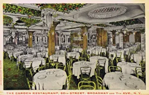 <b class=qtipBold><figcaption>The Garden Restaurant, New York</figcaption></b><br>The Garden Restaurant, 50th Street at Broadway and 7th Avenue, New York Date: 1920s<br><em>© Mary Evans / Jazz Age Club Collection</em> The Garden Restaurant, New York