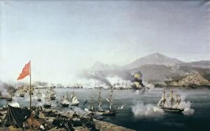 Cities Gallery: GARNERAY, Louis (1783-1857). Naval Battle of Navarino
