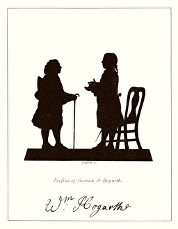 <b class=qtipBold><figcaption>Garrick/Hogarth/Silhouet</figcaption></b><br>Silhouette profiles of David Garrick, actor, and William Hogarth, artist<br><em>© Mary Evans Picture Library</em> Garrick/Hogarth/Silhouet