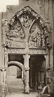 Sculptures Gallery: Gateway of Notre Dame church, Huy, Belgium