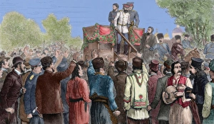 General Alexander Kaulbars (1844-1925) interrupted by voters General Alexander Kaulbars (1844-1925) interrupted by voters