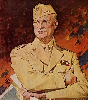 General Eisenhower portrait for War Bonds Poster Date: 1944 General Eisenhower portrait for War Bonds Poster Date: 1944
