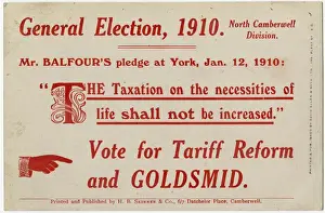 General Election Promo Print 1910 Tariff Reform Support