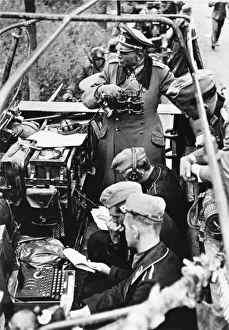 Generals And Leader Prints: General Guderian with Enigma Machine Print, 1941