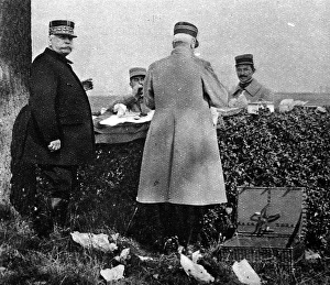 General Joffre at dejeuner in the field General Joffre at dejeuner in the field