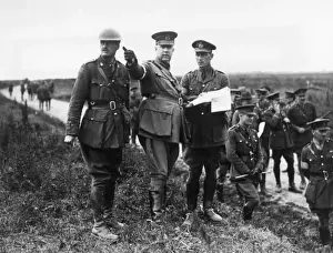 Generals And Leader Prints: General Sir Arthur Currie Directs a Practice Attack Print, June 1917