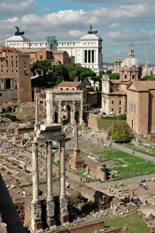 Triumphal Gallery: General view of The Forum, Rome, Italy