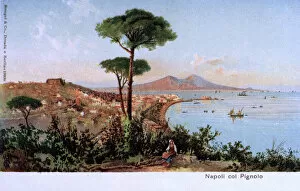Vesuvius Gallery: General view of Naples and Pignolo, Italy