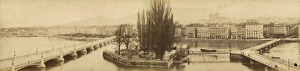 Geneva - Mont Blanc Bridge and Ile Jean-Jacques Rousseau Geneva - Mont Blanc Bridge and Ile Jean-Jacques Rousseau