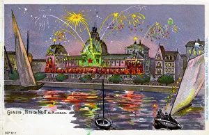Firework Gallery: Geneva, Switzerland - Night Festival - Kursaal - Fireworks