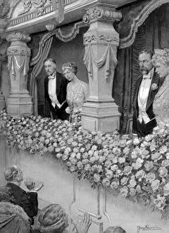 Clapping Gallery: George V, Queen Mary, Princess Mary, Viscount Lascelles