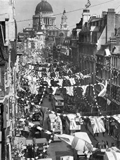 George Vs Silver Jubilee - Fleet Street and Ludgate Hill George Vs Silver Jubilee - Fleet Street and Ludgate Hill