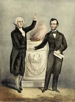 Images Dated 9th May 2011: George Washington and Abraham Lincoln