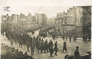 German army arriving in Lille, France, WW1 German army arriving in Lille, France, WW1