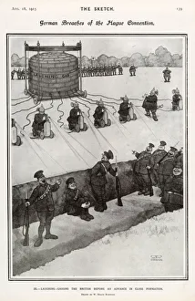 German breaches of the Hague Convention - laughing gassing the British before an advance German breaches of the Hague Convention - laughing gassing the British before an advance