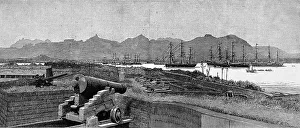 German Navy Ships in Port Louis, Mauritius, 1885 German Navy Ships in Port Louis, Mauritius, 1885