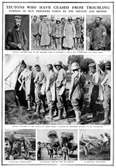 German prisoners line up to be vaccinated, WW1 German prisoners line up to be vaccinated, WW1