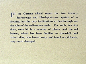 The German Raid on Scarborough, December 16th 1914 The German Raid on Scarborough, December 16th 1914