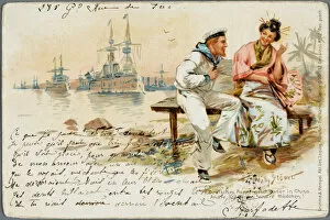 Abroad Collection: German Seaman chatting up a Chinese girl