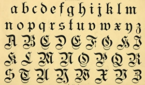 German text alphabet, upper and lower case A-Z German text alphabet, upper and lower case A-Z