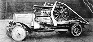 The German use of motor traction for field artillery: A specially designed car for conveying a light The German use of motor traction for field artillery: A specially designed car for conveying a light