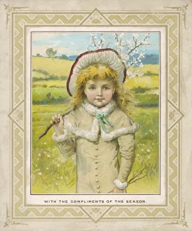 <b class=qtipBold><figcaption>Girl with Spring Blossom</figcaption></b><br>A little girl in a field, carrying some spring blossom.<br><em>© Mary Evans Picture Library</em> Girl with Spring Blossom