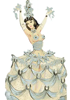Girl W Horseshoe Dress - Murrays Cabaret Club Costume Girl W Horseshoe Dress - Murrays Cabaret Club Costume