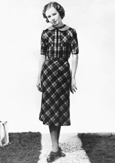 Teenager Gallery: Girls Plaid Dress 1930S