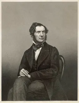 We Gladstone Print - Portrait of William Ewart Gladstone sitting in a chair
