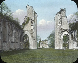 Glastonbury Abbey (looking West), Somerset Glastonbury Abbey (looking West), Somerset