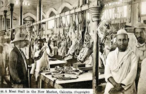 (Goat) Meat Stall - New Market, Calcutta (Kolkata), West Bengal state, India (Goat) Meat Stall - New Market, Calcutta (Kolkata), West Bengal state, India