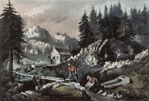 Gold Mining in California. Scenes of the 1849 Californian Gold Mining in California. Scenes of the 1849 Californian