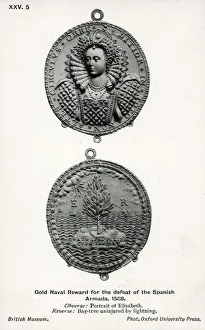 Medallion Gallery: Gold Naval Reward for the defeat of the Spanish Armada