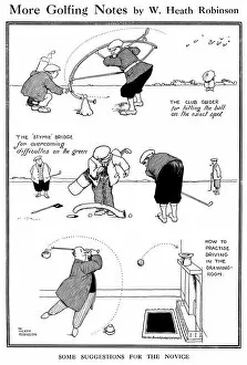 November Gallery: More Golfing Notes, by William Heath Robinson