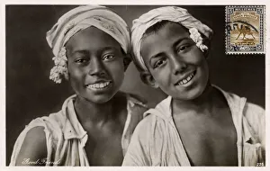 Two Good Friends - Happy young boy and Girl - Cairo Two Good Friends - Happy young boy and Girl - Cairo