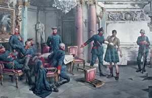 Gordon Gallery: Gordon Highlander interrogated by German Officers