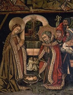 Gothic. Altarpiece. Saint Michael. Adoration of the Shepherd