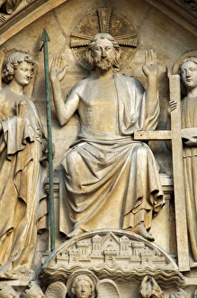 Gothic Art. France. Paris. Notre Dame. The portal of the Las Gothic Art. France. Paris. Notre Dame. The portal of the Las