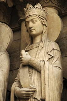 Gothic Art. France. Paris. Sculpture on the facade of Notre Gothic Art. France. Paris. Sculpture on the facade of Notre